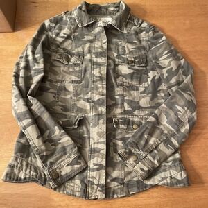 Mudd Size Small S Green Camp Jacket 109661 Women's Juniors Camouflage